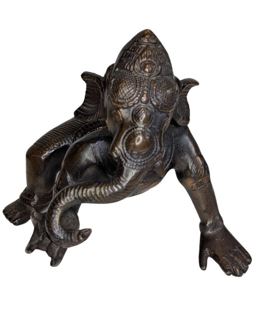 Zwaar bronzen Ganesha beeld uit India