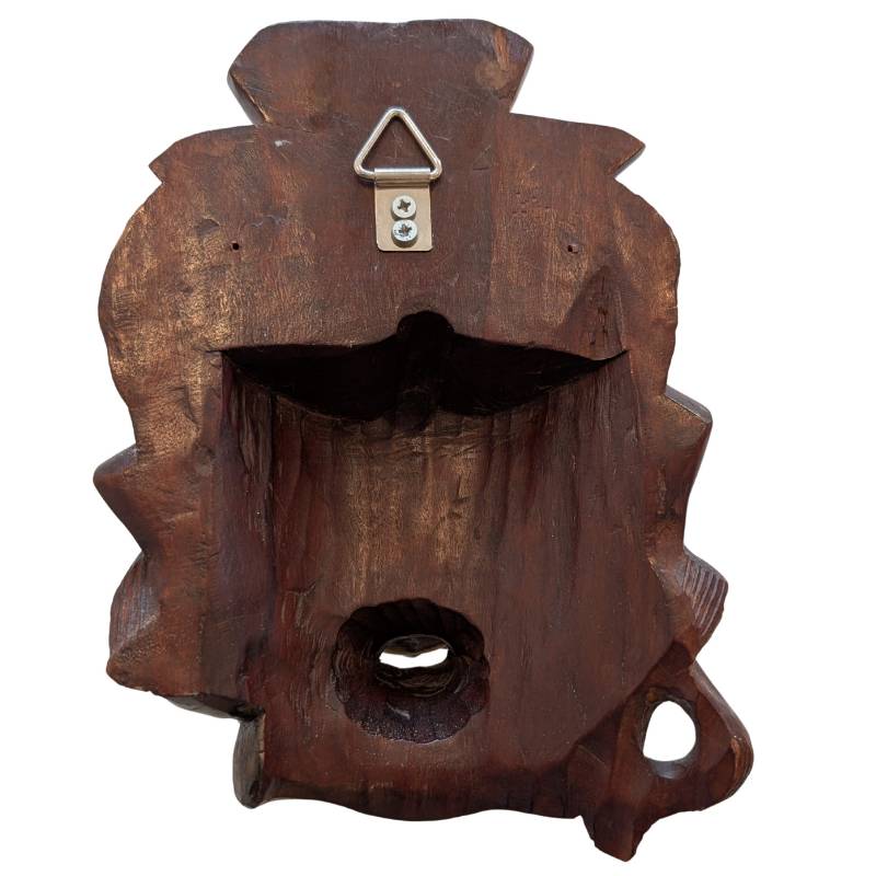 Houten Guanyin hoofd uit China met glazen ogen