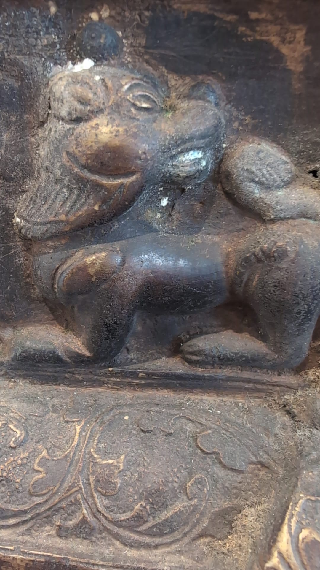 Himalaya bronzen Boeddha in Mustang stijl met oude patina