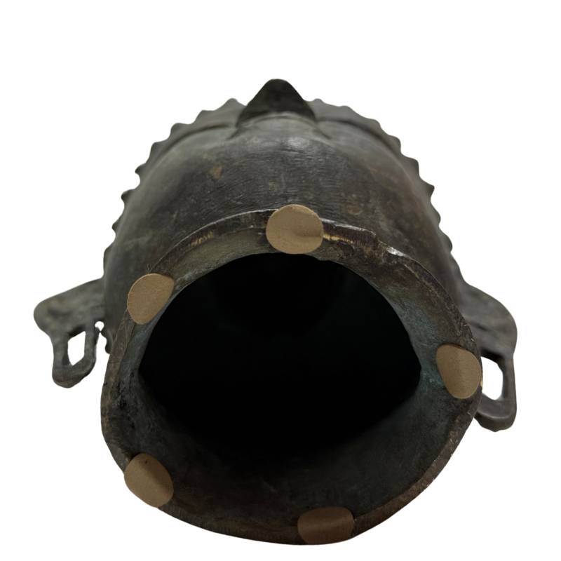 himalaya boeddhahoofd brons klassieke stijl oude slijtage patina 