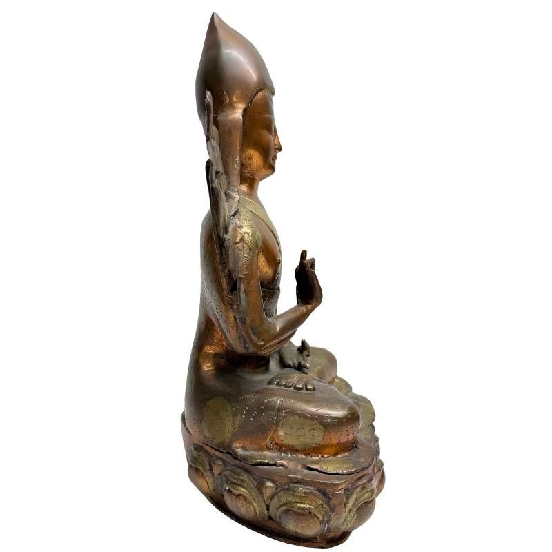 Antieke Tsongkhapa Lama uit de Himalaya traditie van brons