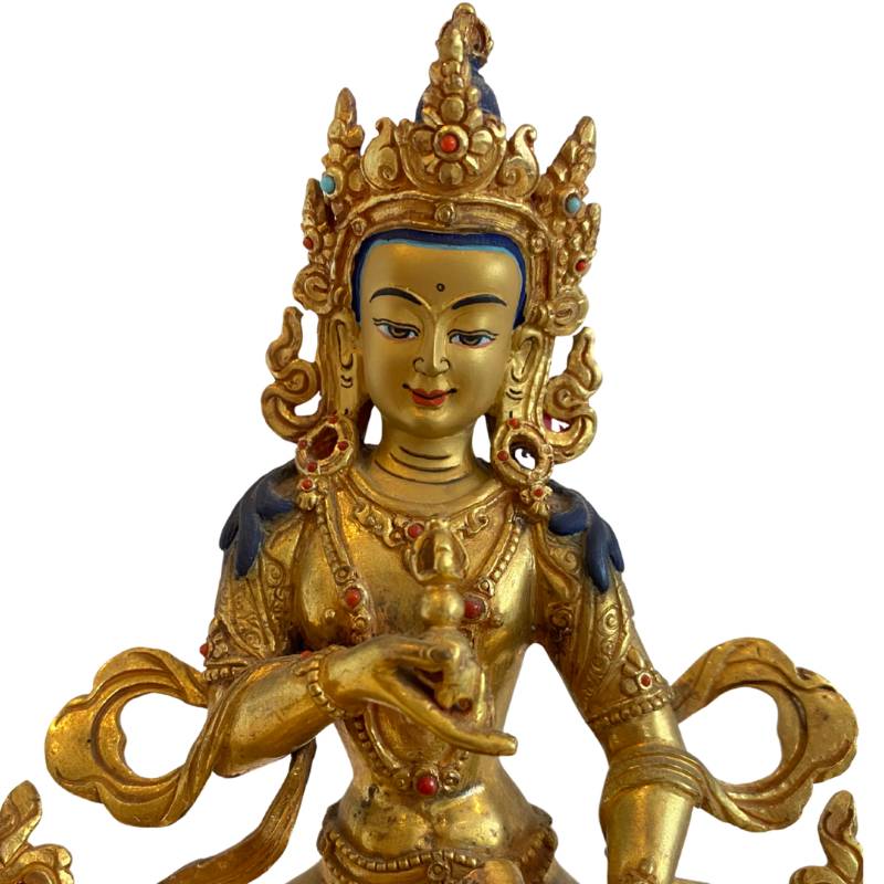 Himalaya Witte Tara beeld in verguld brons uit Nepal