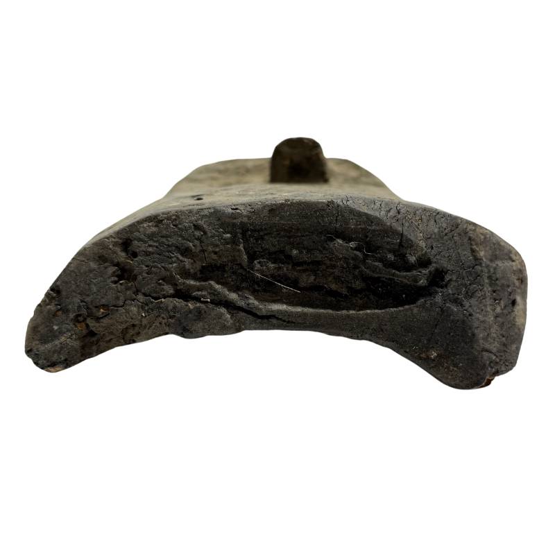 Himalayan wooden mask tibetan style folk art base aged wood structure