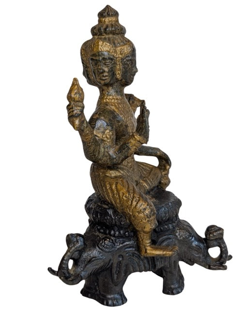 Hindoeistisch Brahma beeld van vuurverguld brons