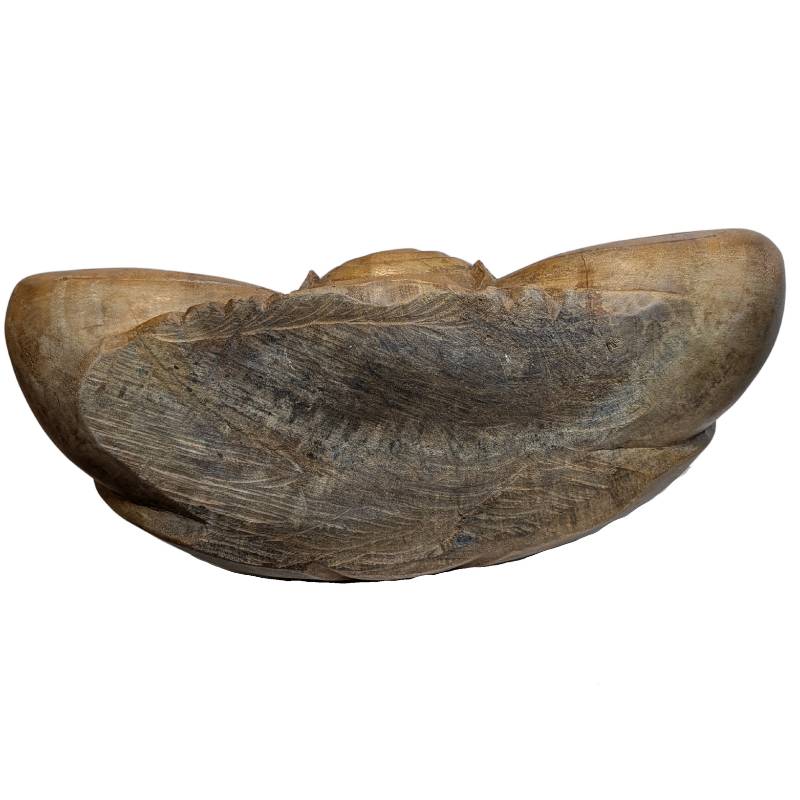 Houten Boeddha sculptuur uit Zuidoost-Azië ca. 1950 in dhyana mudra