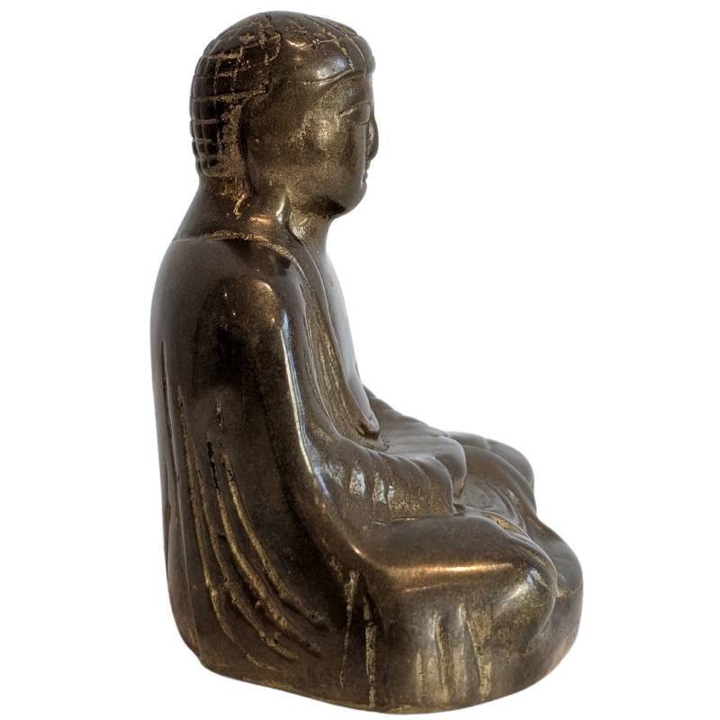 Japanse Boeddha van brons zittend in dhyana mudra, Japan