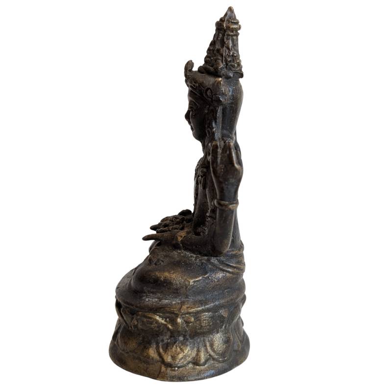 Khmer Lokeshvara met hoge kroon in brons