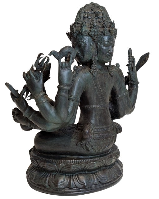 Klassiek Indonesisch Brahma beeld uitgevoerd in brons