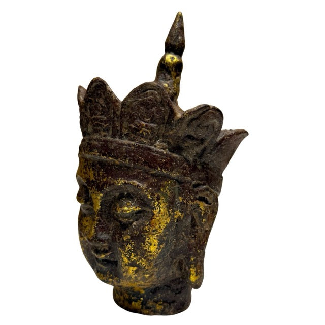 Antieke boeddhistische hoofden van Ksitigarbha Dizang Pusa met originele verguldresten