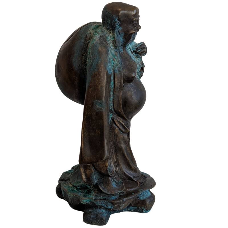 Chinees Budai beeld in brons met ronde buik