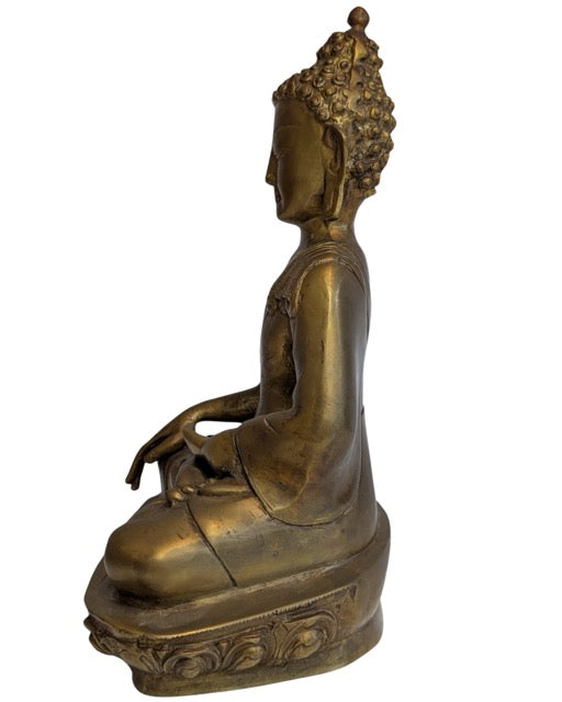 Ladakh boeddhabeeld antiek met vuurvergulding