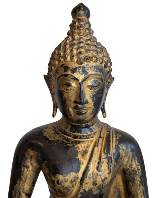 Oud Mandalay Boeddha beeld van brons uit Myanmar
