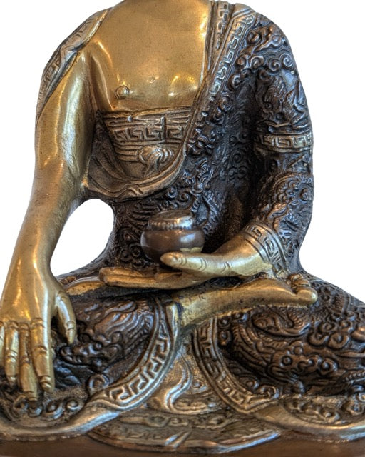 Authentiek Shakyamuni Boeddhabeeld uit Nepal met klassieke uitstraling