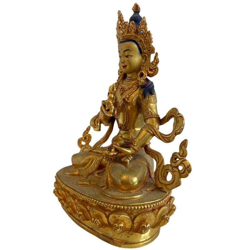 Nepalees verguld bronzen Tara beeld met serene uitstraling