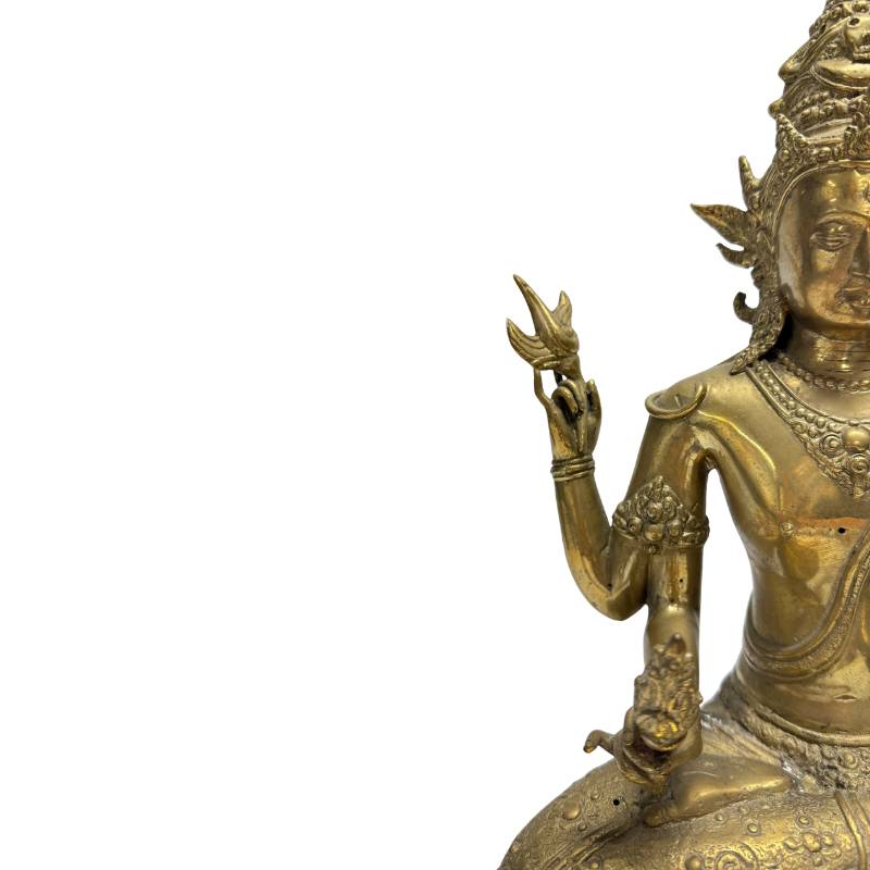 Authentieke Newar Vajrayana bodhisattva gegoten in brons