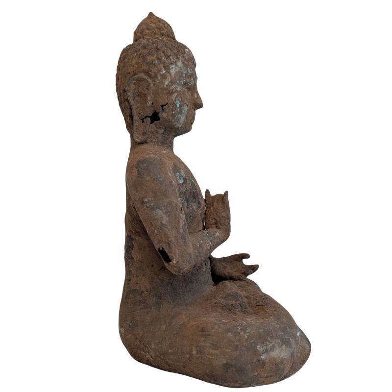 Antiek Boeddhabeeld brons Zuidoost Azië Birma 17e eeuw