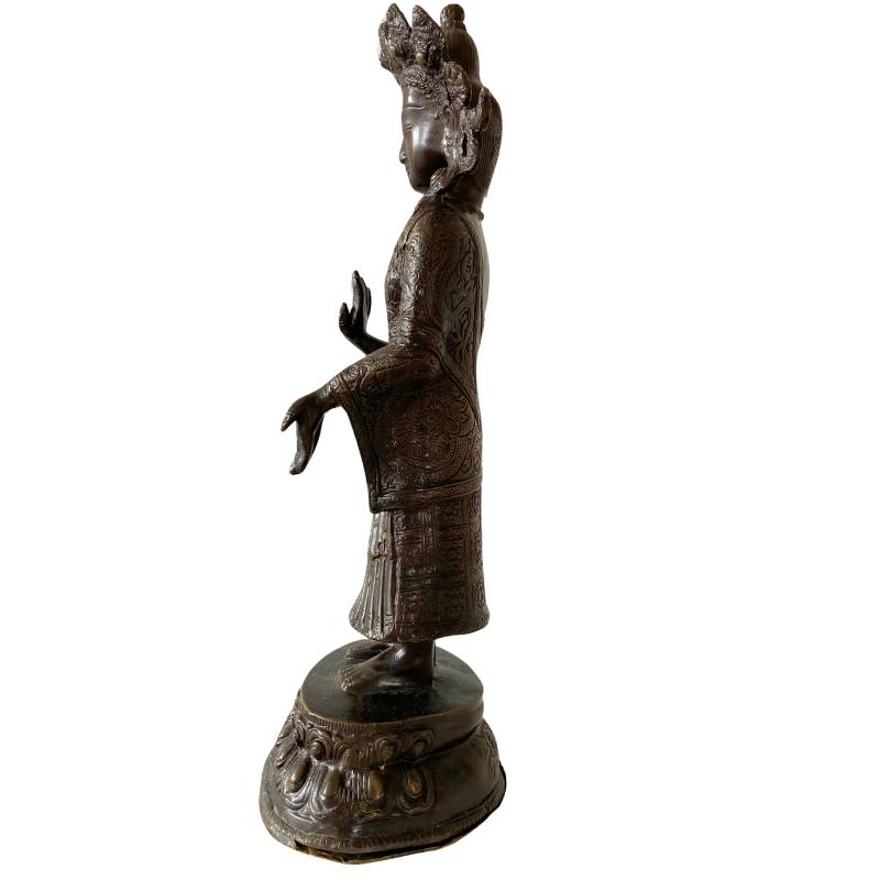 oud bronzen Dipankara boeddhabeeld