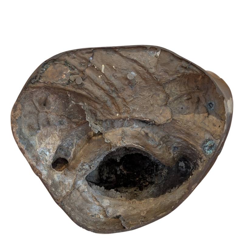 Oude Japanse bronzen zittende Boeddha geschikt als interieurbeeld