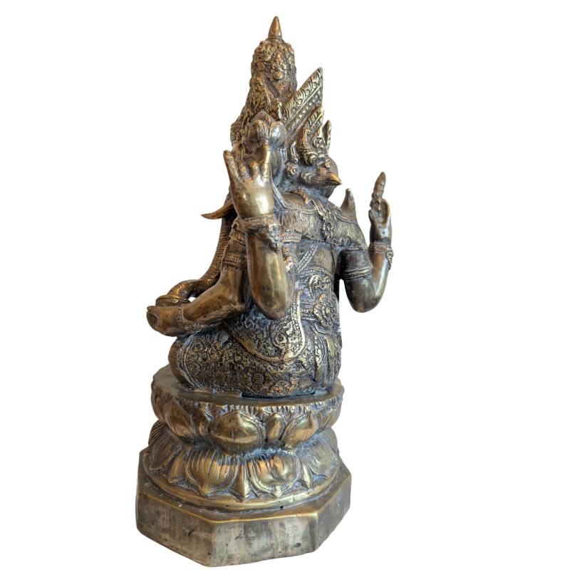 Syncretisch Khmer Ganesha-beeld van brons
