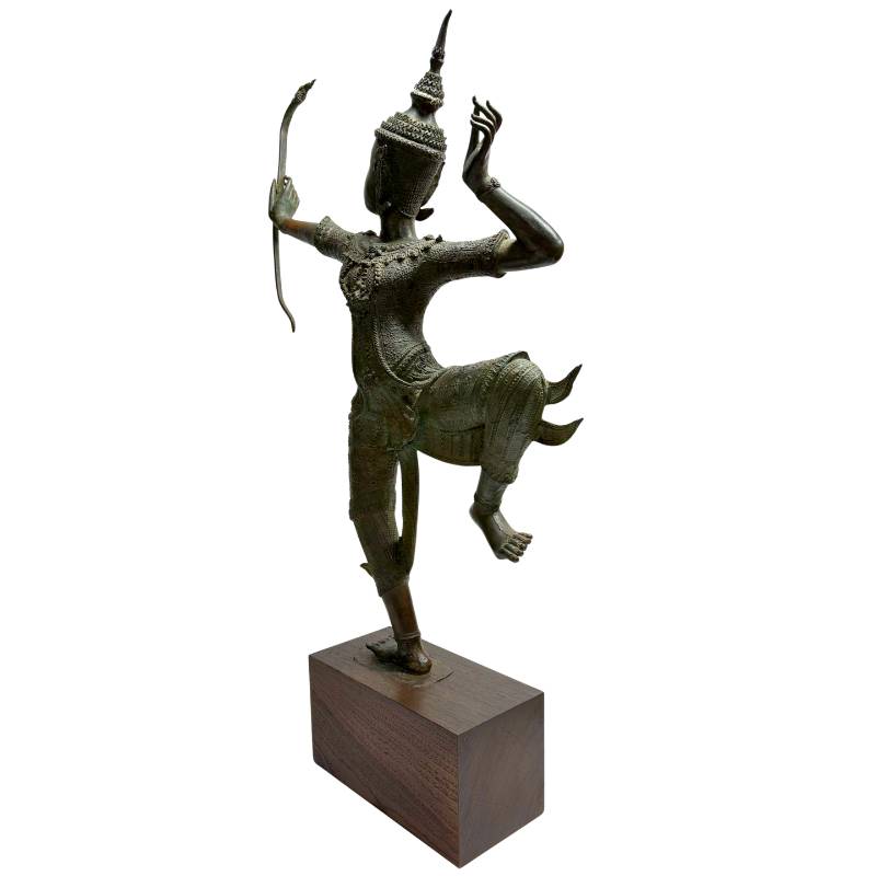 Thais bronzen beeld geïnspireerd op Ramakien hofkunst met verfijnde details