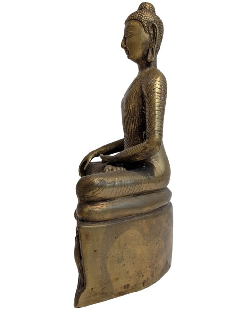 Preindustrieel bronzen beeld van Shakyamuni Boeddha
