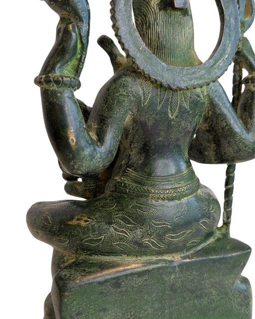 Bronzen Shiva beeld met Ganesha uit India
