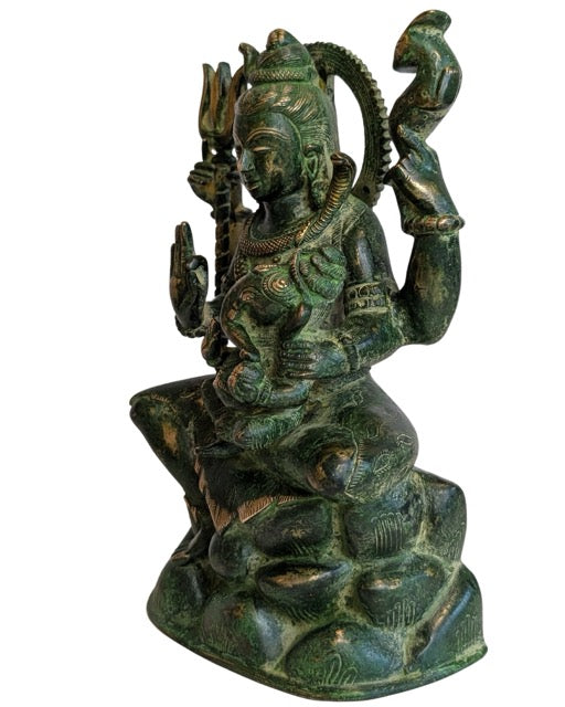 Bronzen beeld van Shiva en Ganesha uit India
