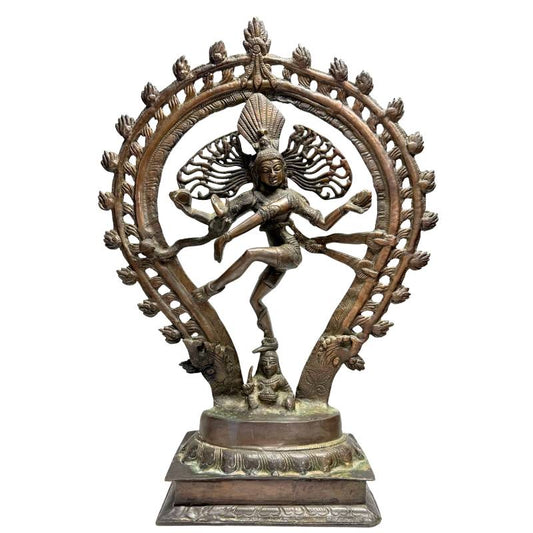 Shiva Nataraja beeld brons India kosmische dans antiek hindoeïstisch beeld