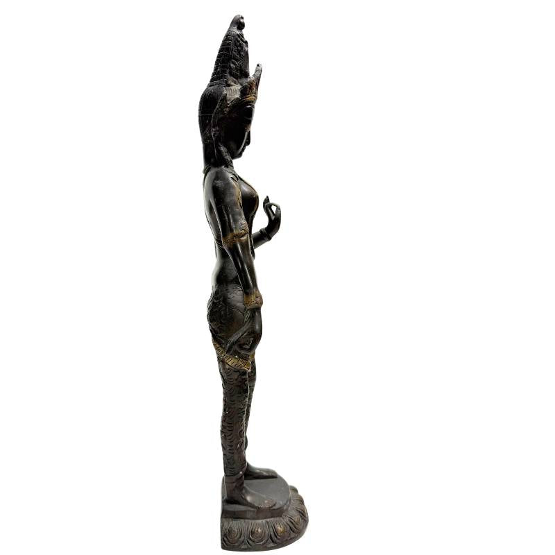 Staande Tara bronzen sculptuur Himalaya stijl