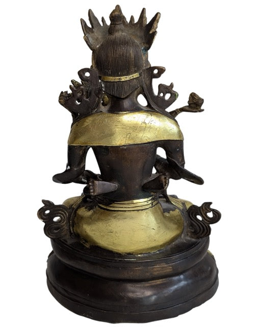 Tantrisch boeddhistisch Yab Yum beeld van brons uit Tibet
