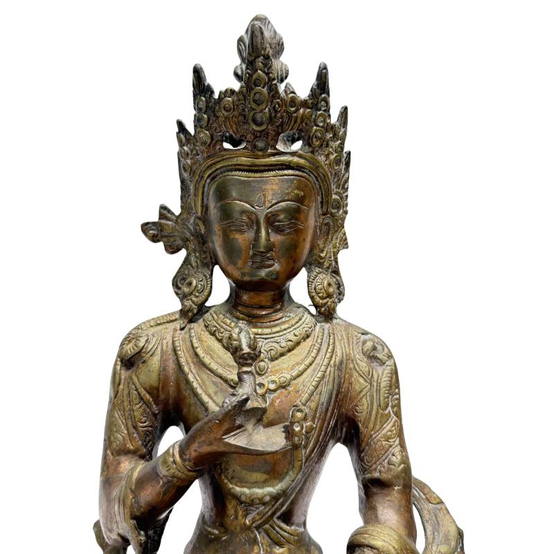 Tantrische bronzen Vajrasattva uit de Himalaya regio