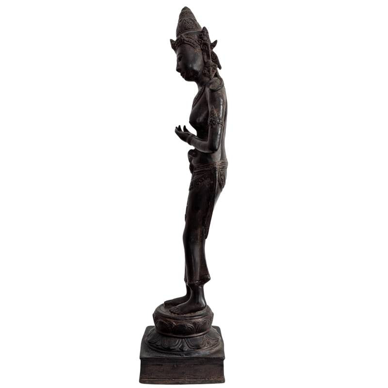 Tara beeld in brons volgens Khmer-traditie, 20e eeuw