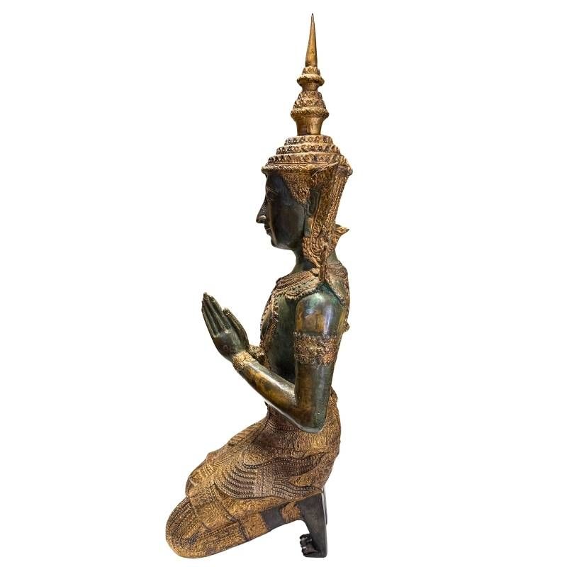 Authentiek Thaise bronzen tempelwachters als interieurstatement