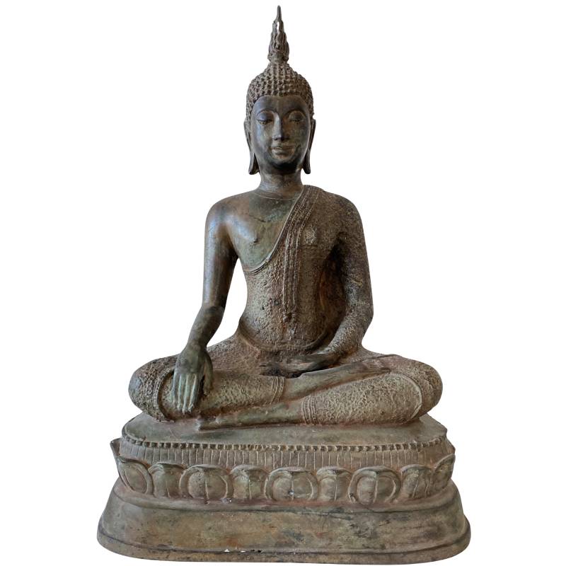 Thais boeddhabeeld in Ayutthaya stijl van brons