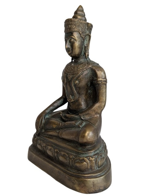 Thaise Boeddha in Ayutthaya stijl uitgevoerd in brons