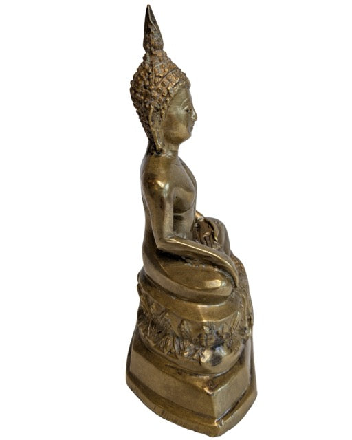 Thais Boeddhabeeld in vuurverguld brons uit de 19e eeuw