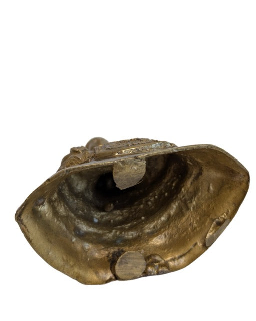 Thais Boeddhabeeld in vuurverguld brons met klassieke Bhumisparsha mudra