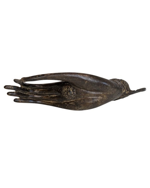 Thaise bronzen Boeddha hand in Vitarka mudra Zuidoost Azië