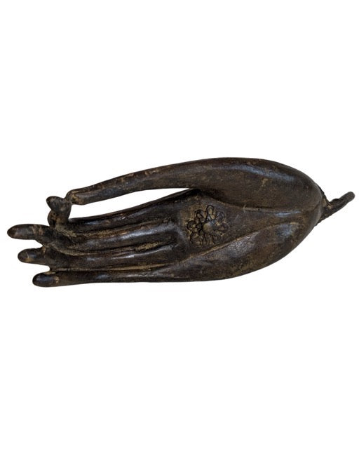Thaise Boeddha hand bronzen beeldfragment