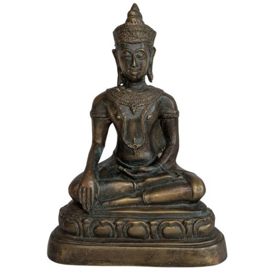 Thaise zittende Boeddha van brons uit de Ayutthaya Rattanakosin periode