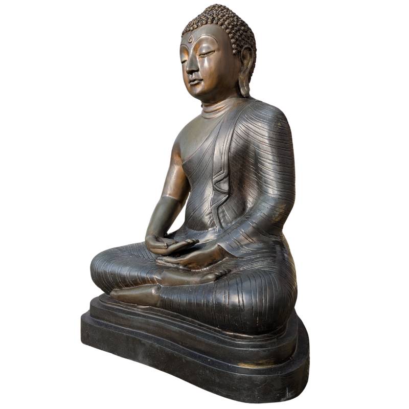 Theravada Boeddha in brons uit de 17e–18e eeuw