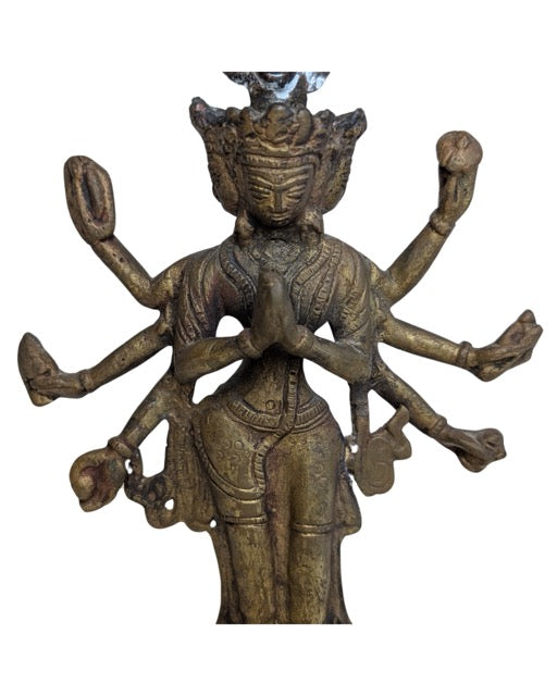 Tibetaans boeddhistisch Avalokiteshvara beeld vuurverguld