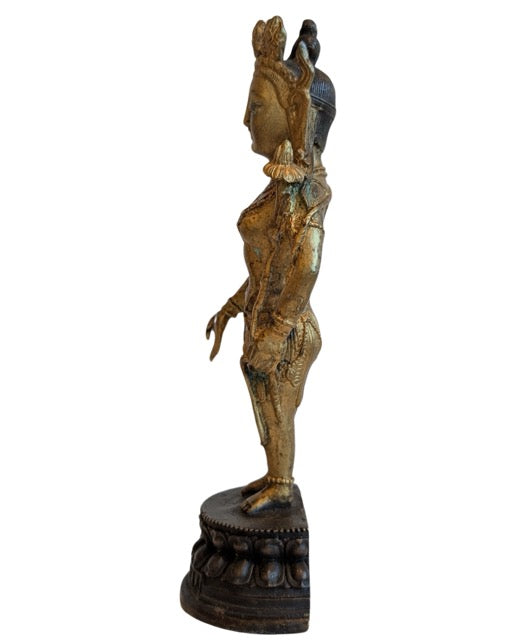 Tibetaans Avalokiteshvara beeld uit de Himalaya regio in brons