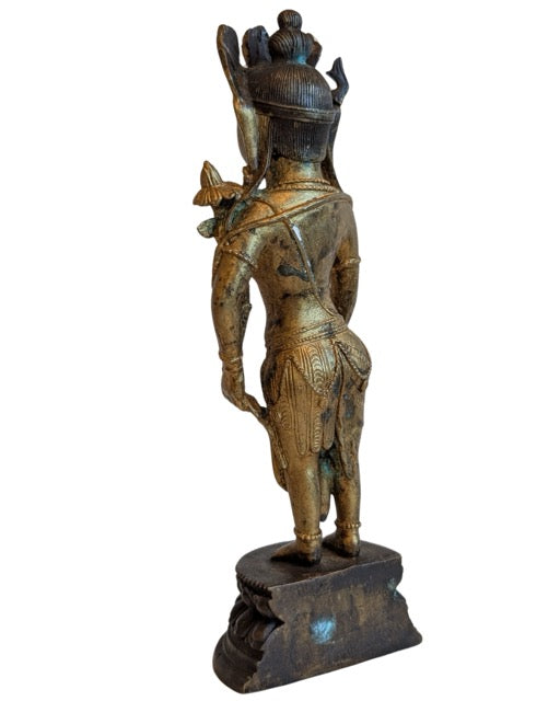 Verzamelwaardig Tibetaans Avalokiteshvara beeld in brons