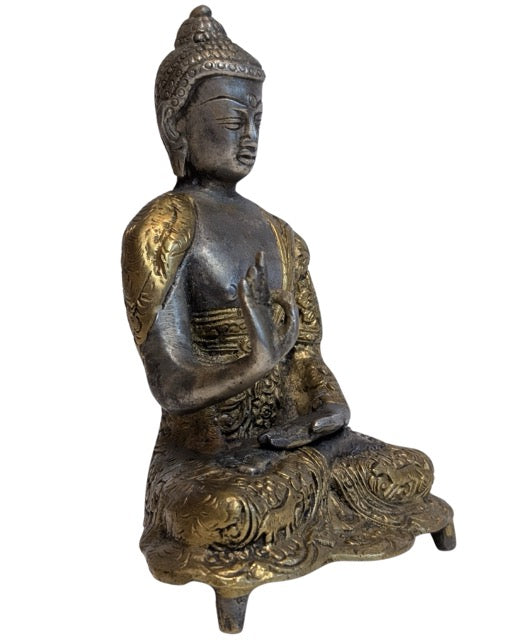 Tibetaans boeddhabeeld in Vitarka mudra antiek