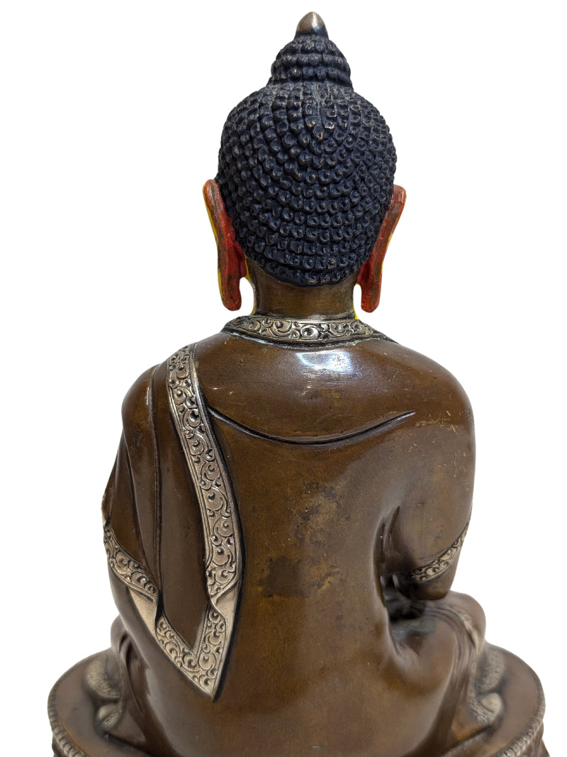 Tibetaans bronzen Medicijn Boeddha uit de 18e eeuw