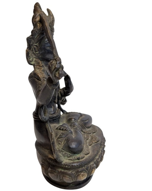 Tibetaans boeddhistisch Manjushri beeld van brons 19e eeuw