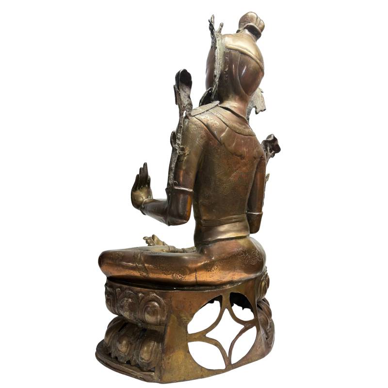 Tibetaans Vajrayana bodhisattva-beeld van Tara in brons