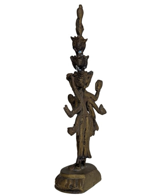 Tibetaanse Avalokiteshvara van vuurverguld brons