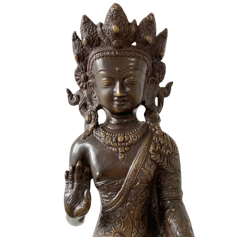 traditioneel Dipankara boeddhabeeld in brons